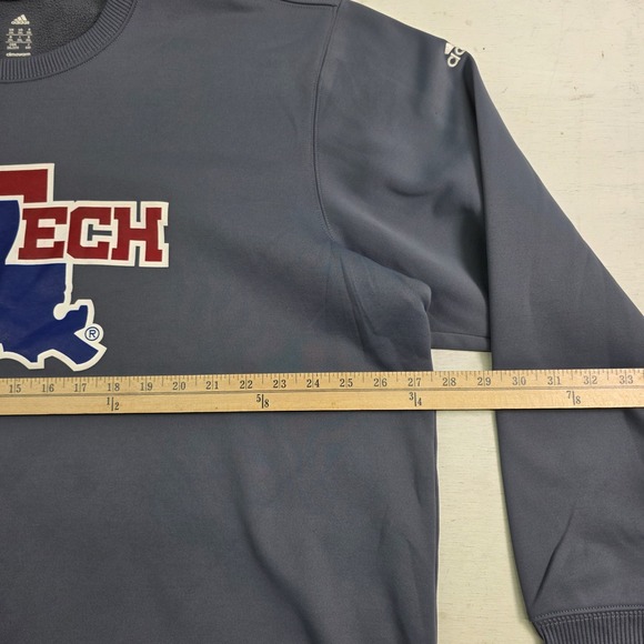 LA Tech Louisiana Bulldogs NCAA Adidas Climawarm Crewneck Sweatshirt Mens Sz 2XL - Picture 8 of 9